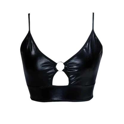 Sexy Glossy Black Bralette - Image 5