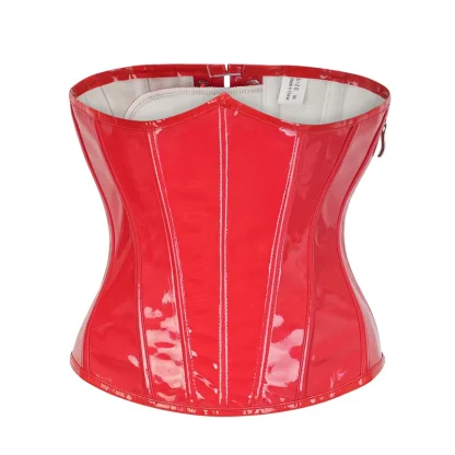 Shiny Black Underbust Corset - Image 4