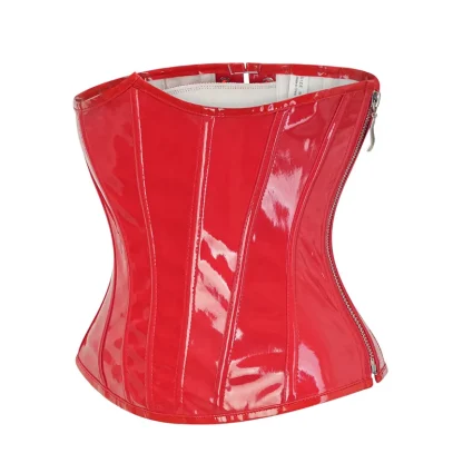 Shiny Black Underbust Corset - Image 5