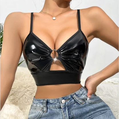 Sexy Glossy Black Bralette