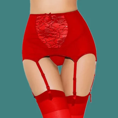 Tummy Control Lace Garter Belt - Image 5