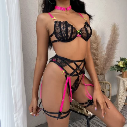 Erotic See-through Black Lingerie Sets