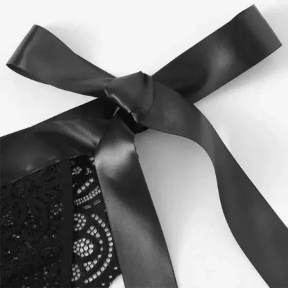 Sheer Lace Black Lingerie Set - Image 3