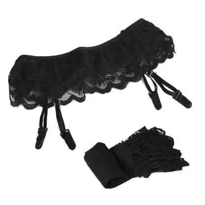 Low-waist Black Garter Belts - Image 2
