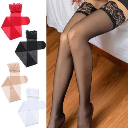 Ultra-thin Lace Top Thigh-highs - Image 7