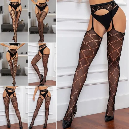 Mesh Suspender Black Pantyhose - Image 7