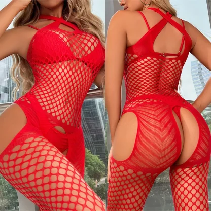 Open Crotch Fishnet Bodystockings - Image 7