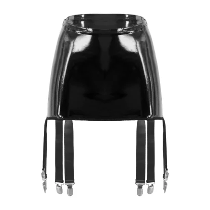 Glossy High-waist Garter Belts - Image 4
