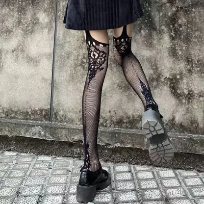 Sexy Mesh Black Stockings - Image 3