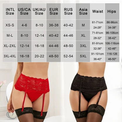 See-through Lace Garter Belt - Image 7