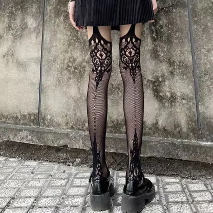 Sexy Mesh Black Stockings - Image 4