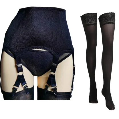 High-waist Black Garter Belt - Image 6