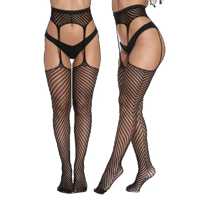 Sexy Suspender Black Pantyhose - Image 6