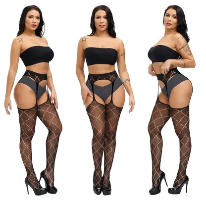 Erotic Suspender Black Stockings - Image 3