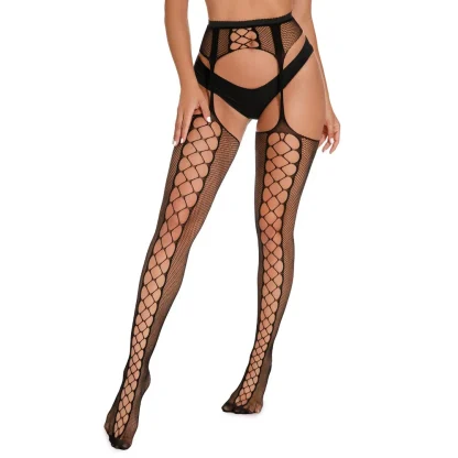 Non-slip Fishnet Black Stocking - Image 3