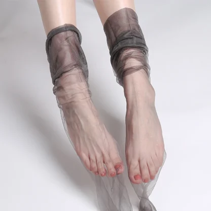 See-through Mesh Thigh-highs - Image 4