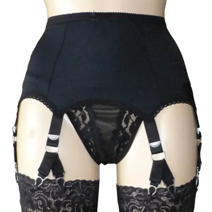 High-waist Black Garter Belt - Image 3