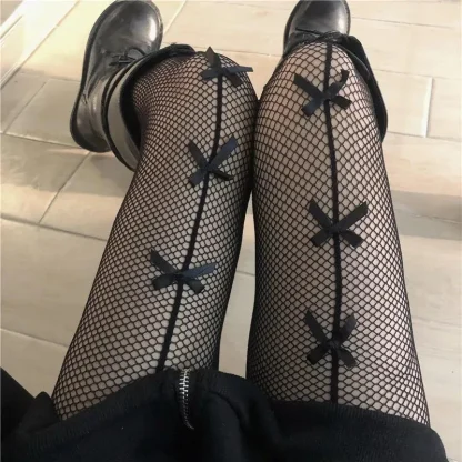 Mini Bowknot Mesh Stockings