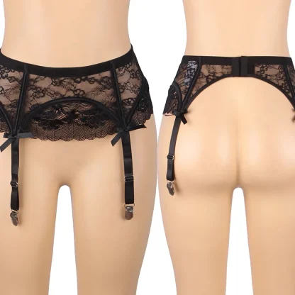 Sexy Lace Black Garter Belt - Image 5