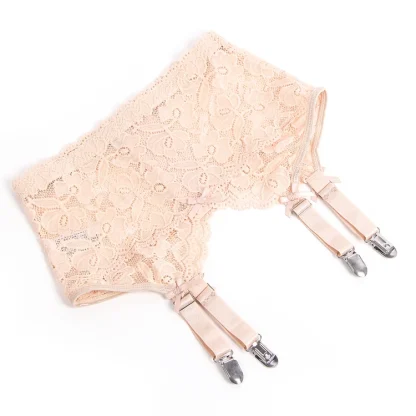 Floral Sheer Lace Garter Belts - Image 6
