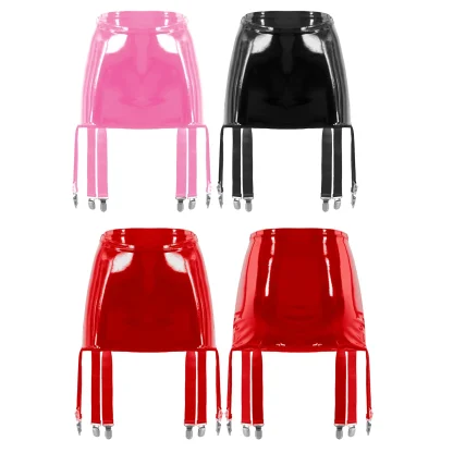 Glossy High-waist Garter Belts - Image 7
