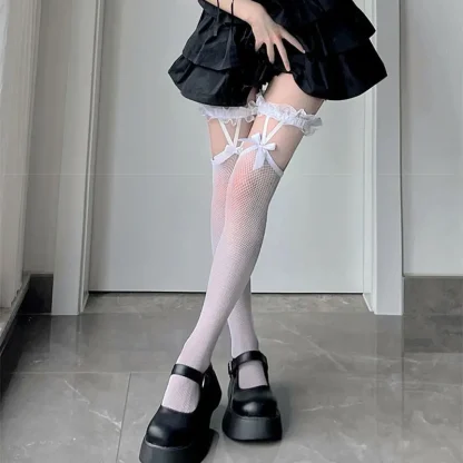 Cute Ruffle Bowknot Thigh-highs - Image 5
