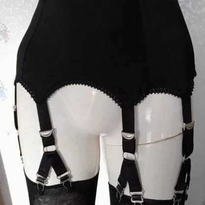 High-waist Black Garter Belt - Image 4