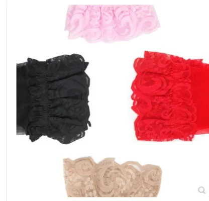 Sheer Mesh Lace Trim Thigh-highs - Image 6