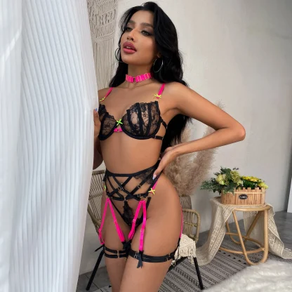 Erotic See-through Black Lingerie Sets - Image 5