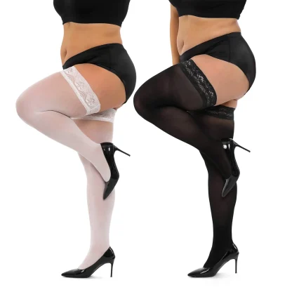Plus Size Black Thigh-high - Image 7