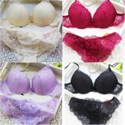 Padded Lace Black Lingerie Set - Image 7
