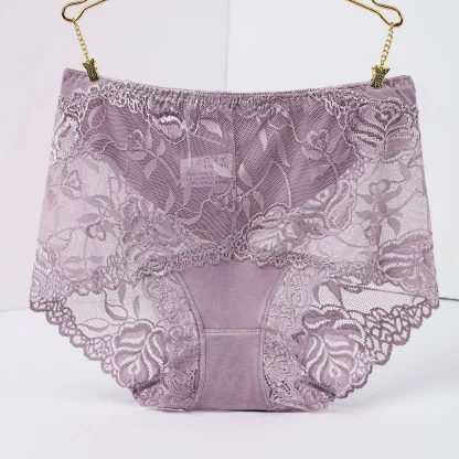 Floral Lace Black Panties - Image 6