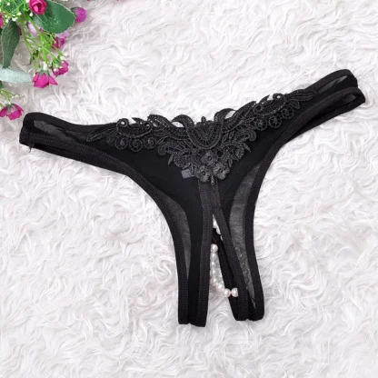 Beaded Open Crotch Panty