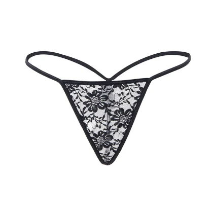 Low-waist Black Lace Thongs - Image 6