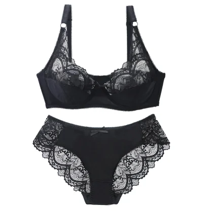 Plus Size Black Lingerie Set