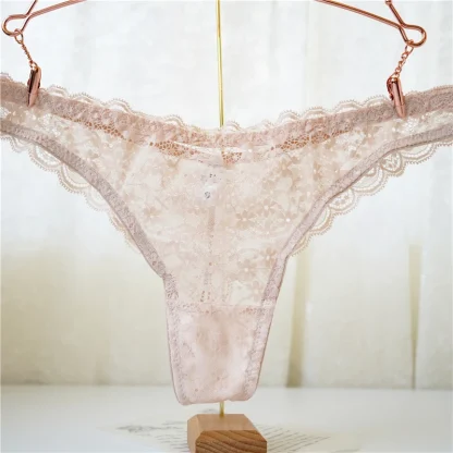 Sheer Lace Black Thongs - Image 6