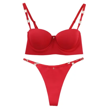 Solid Seamless Lingerie Set - Image 4