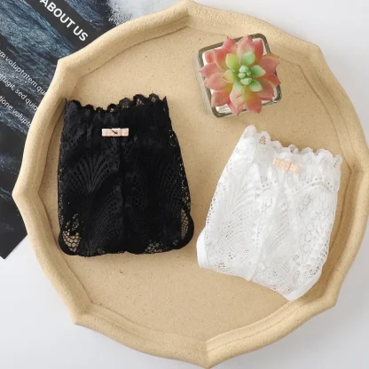 Soft Lace Black Thongs - Image 7