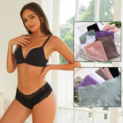 Seamless Lace Trim Panties - Image 2