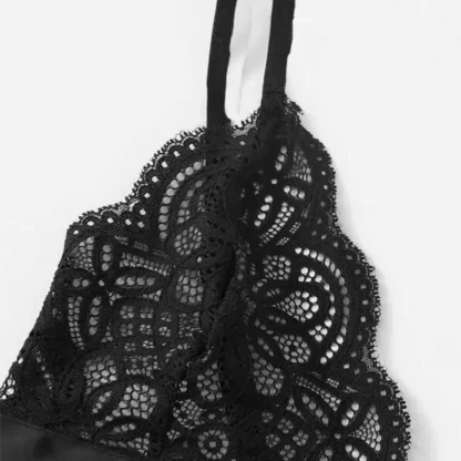 Tie Up Black Lace Lingerie - Image 2