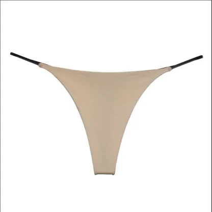 Seamless Solid Black Thong - Image 4