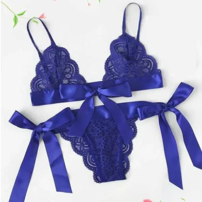 Tie Up Black Lace Lingerie - Image 6
