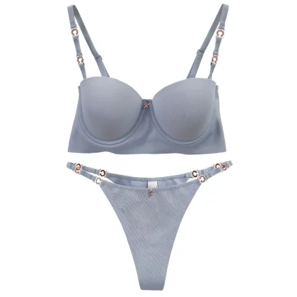 Solid Seamless Lingerie Set - Image 5