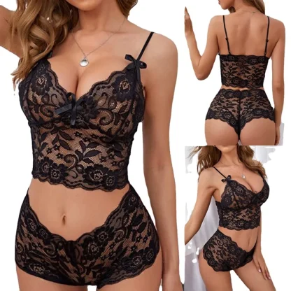 See-through Black Lace Lingerie - Image 6