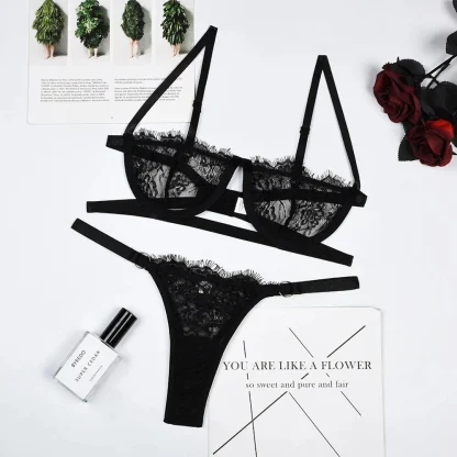 Black See-through Lingerie Set - Image 7