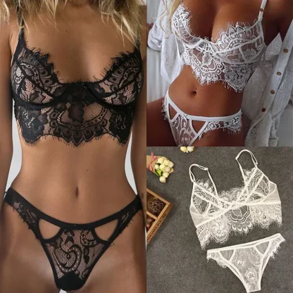 Black Sheer Lace Lingerie - Image 6