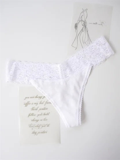 Seamless Black Lace Thongs - Image 7