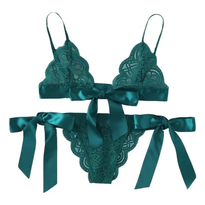 Tie Up Black Lace Lingerie - Image 5