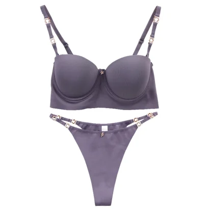Solid Seamless Lingerie Set - Image 6