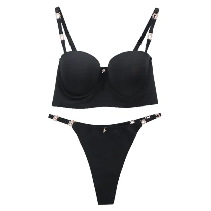 Solid Seamless Lingerie Set
